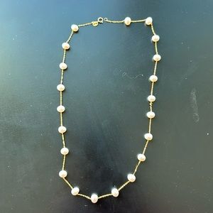 14k gold and freshwater pearl necklace